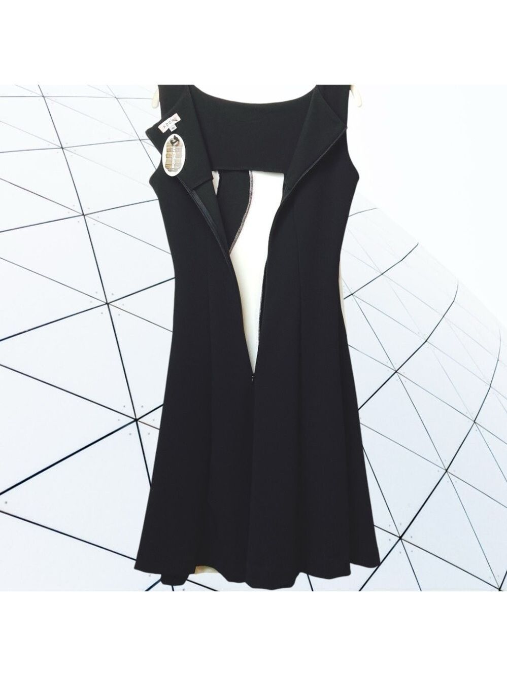 Adore Black and White Swirl Dress Edgy Retro Beetlejuice Outfit Women’s S - Picture 4 of 8